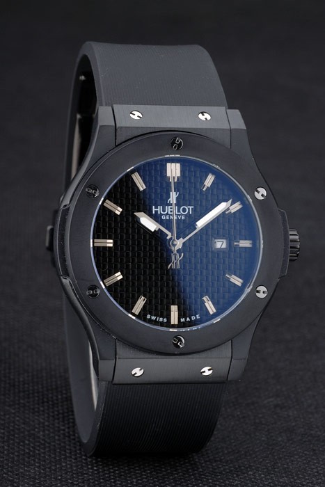 Hublot Big Bang Black Rubber Strap schwarz kariert Dial 80193
