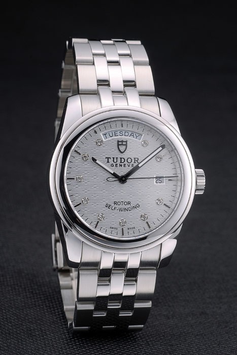 Schweizer Tudor Klassische Edelstahl-Armband Silber Patterned Silver Dial 80298
